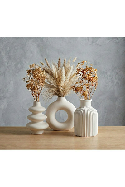 Mergen Art 3lü İskandinav Tarzı Bohem Vazo 10 cm Pinterest Pampas Vazosu Seti...