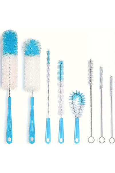 Choice Blue 8pcs Straw Brush,Tea Stain Removal Brush,No Dead Corner, Multipur...