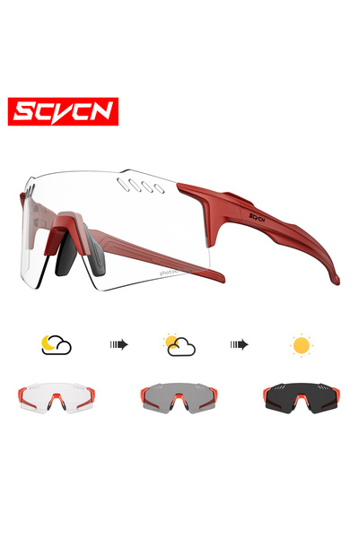 Choice 1lens-no box 09 SCVCN Photochromic Cycling Sunglasses Men MTB Cycling ...
