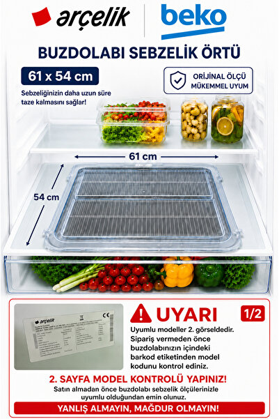 Arçelik Buzdolabı Sebzelik Örtüsü 4829690100