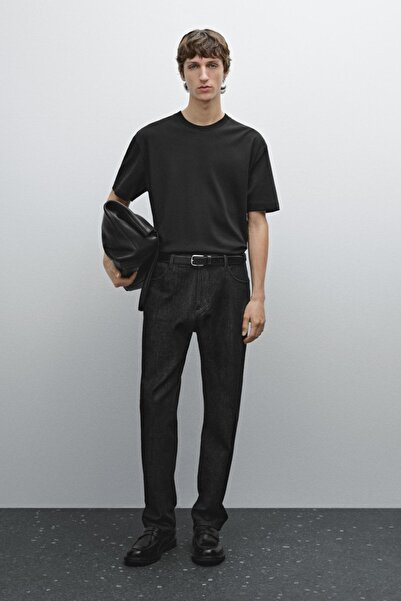 Massimo Dutti Kısa kollu bisiklet yaka t-shirt