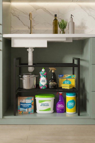Bino Closet Interior Organizer Expandable Closet Interior Shelf Adjustable Mu...