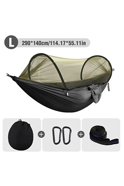 Choice Black L WESTTUNE 3 in 1 Camping Hammock with Mosquito Mesh Automatic Q...