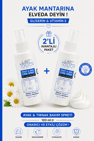 LAST TOUCH Ayak Ve Tırnak Mantar Spreyi, Kaşıntı, Koku Giderici Ve Nemlendiri...