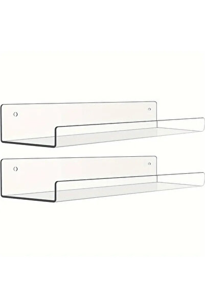 Choice1 2pcs 30cm 1/2pcs 11.8inch Clear Acrylic Shelves, Wall Mounted Storage...