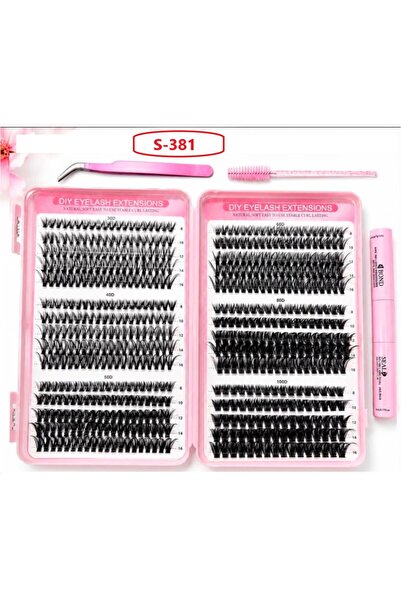 SİNKA Takma Kirpik 600 Demet Kirpik Seti Kitap Model 30-40-50-60-80-100 D 6 F...
