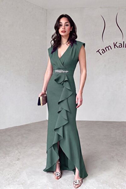 ALFUDO Moda Collection Γυναικεία φούστα από ύφασμα Scuba Crepe με διπλό στήθο...