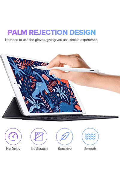 Fuchsia iPad 10,9 10.Nesil Uyumlu Avuç İçi Reddetmeli Dokunmatik Özel Çizim ve Yazı Kalemi MPQ03TU/A-MPQ13TU/A-MPQ23TU/A-MPQ33TU/A