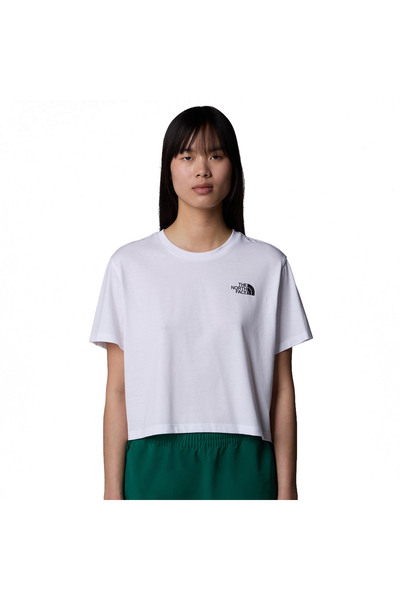 THE NORTH FACE Απλό Κροπ Στενό Μπλουζάκι με Θόλο NF0A87U4FN4-FN4 Λευκό L