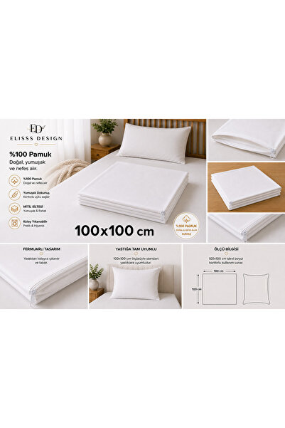 Elisss Design Minder Mitili, Minder Şiltesi %100 Pamuk 100 x 100 cm