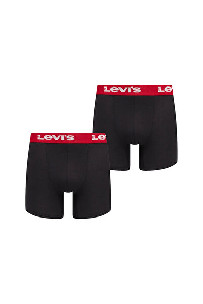 Levi's Ανδρικό Σλιπ Μποξεράκι με Λογότυπο, 2 τεμάχια, 37149-1196-ΜΑΥΡΟ/ΚΟΚΚΙΝ...