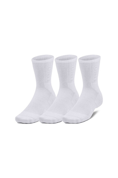 Under Armour 3-MAKER 3PK ΜΕΣΑΙΟ ΜΗΚΟΣ ΜΑΝΙΚΙ 1373084-100 Λευκό