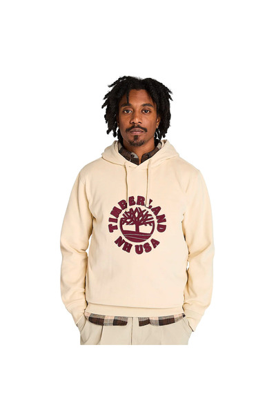 Timberland Εορταστικό Γραφικό Φούτερ με Κουκούλα TB0A5MBTEFL-EFL Εκρού