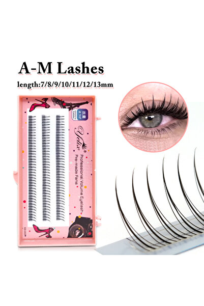 Choice1 10mm 0.07mm C Yelix A/M Shape Spikes Cluster Eyelash Extension Fish T...