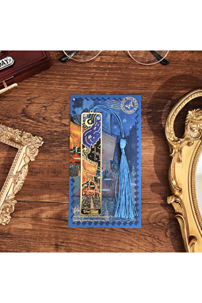 Choice Cafe Terrace 1 Pc Retro Floral Painting Metal Bookmark Hollow Bronzing...
