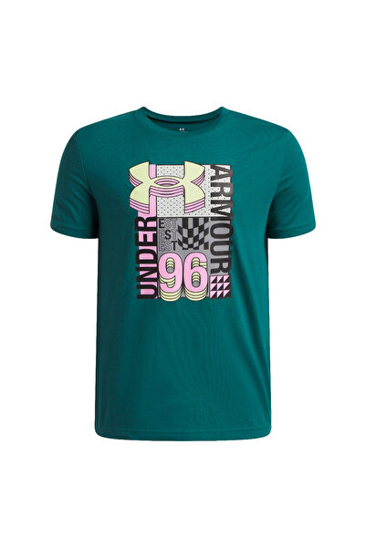 Under Armour B LOGO WM COLLAGE SS 6009271-338 Πετρόλ