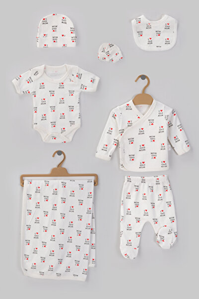 chic try unique 7' Piece Cotton Newborn Baby Bodysuit and Hospital Discharge ...