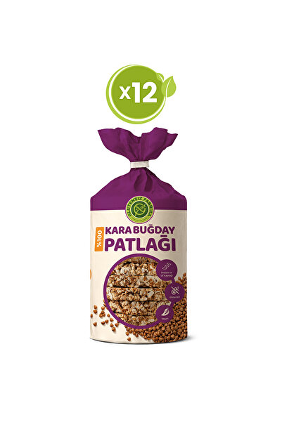 GLUTENSİZ FABRİKA Karabuğday Patlağı Sade 12 Paket (100 Gram X 12 Paket)