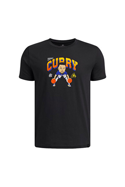 Under Armour CURRY YTH Κινούμενο Σχέδιο Μπλουζάκι 6011260-001 Μαύρο