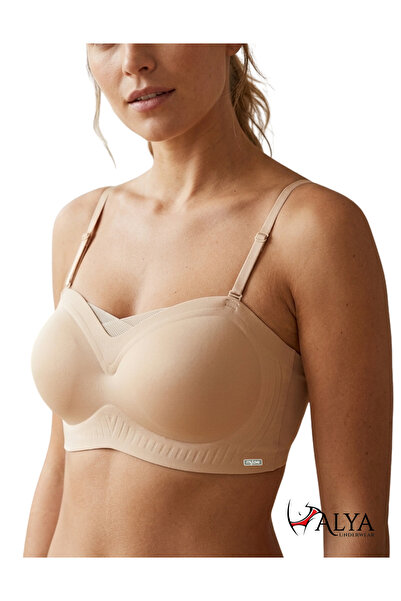 ALYA UNDERWEAR Sutien fără bretele, fără căptușeală, cu detalii din tul, cu c...