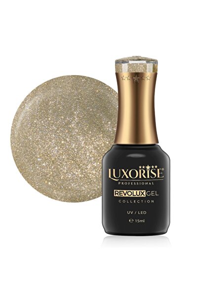 LUXORISE Oja semipermanentă Revolux LUXORISE, Platinum Gold 15ml