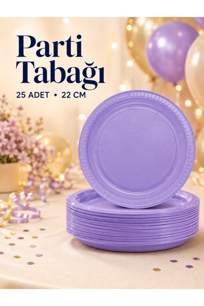 Parti Dükkanım Lila Plastik Tabak (25 ADET)