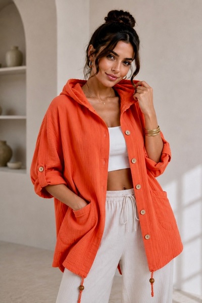 bb butik basic Women's Muslin Jacket Tr3435