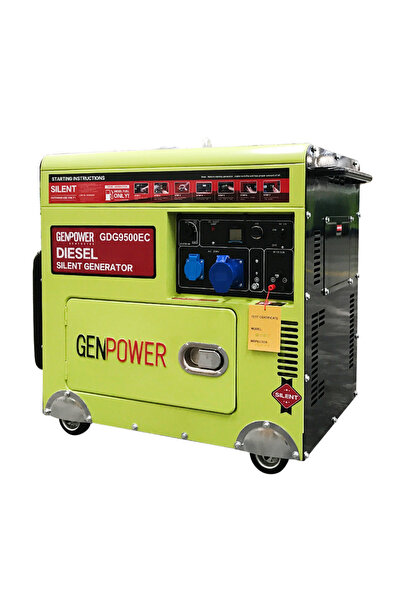 GenPower GDG 9500 EC OTO Model 8,8 kVA Dizel Marşlı Ses İzolasyon Kabinli Tra...