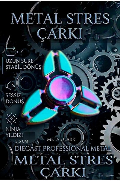 OYUNCAKSAHİLİ Stres Çarkı Metal Ninja Yıldızı Model Uzun Süreli Stabil Sessiz...