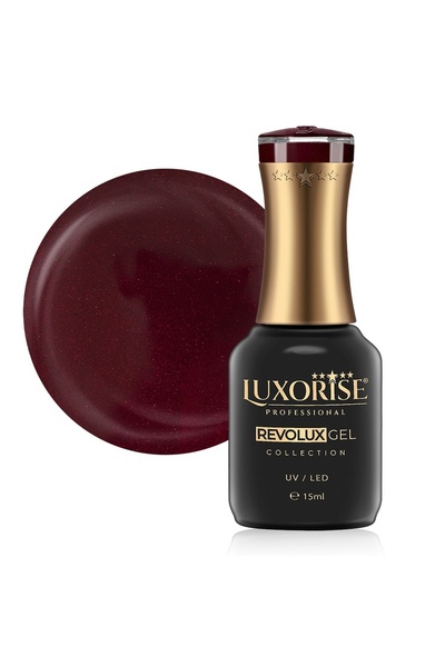 LUXORISE Oja semipermanentă Revolux LUXORISE, culoare metalizată căpșuni, 15 ml