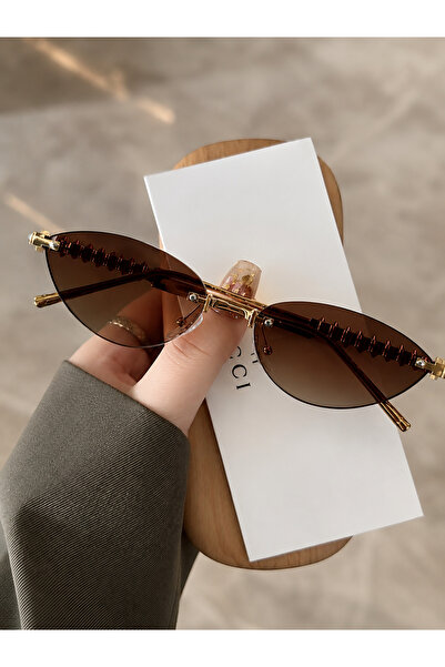 PİYESBOUTİQUE Sera Women's Cat Eye Sunglasses, Uv Protection, Retro Vintage D...