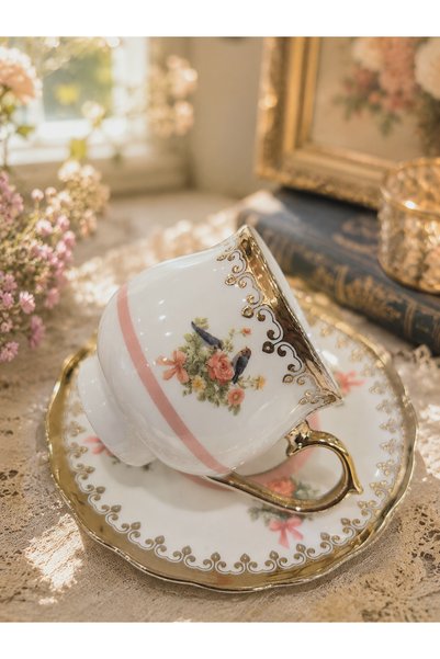 CASA DE BELLA Gold Star 6 Person Porcelain Coffee Cup