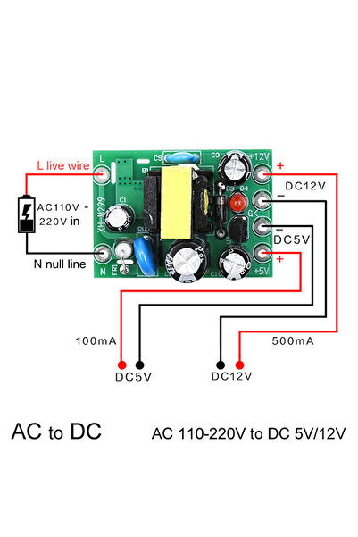 Choice 1pc New Hot Mini AC-DC Converter AC 110V 220V To DC 12V 0.2A+5V Module...