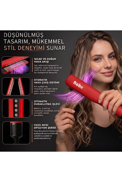 ROBX Islak Ve Kuru Lcd Ekran Sıcak Ve Soğuk Hava Üfleme Airstrait Saç Düzleştirici