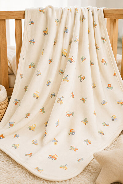 Rocha Baby Cotton Baby Blanket Construction Machinery Truck Patterned Soft Ba...