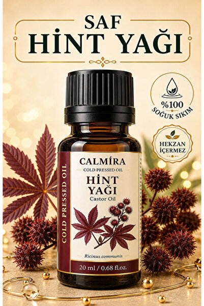CALMİRA Hint Yağı 20ml. | %100 Saf & Katkısız | Hekzan içermez | Soğuk Sıkım ...