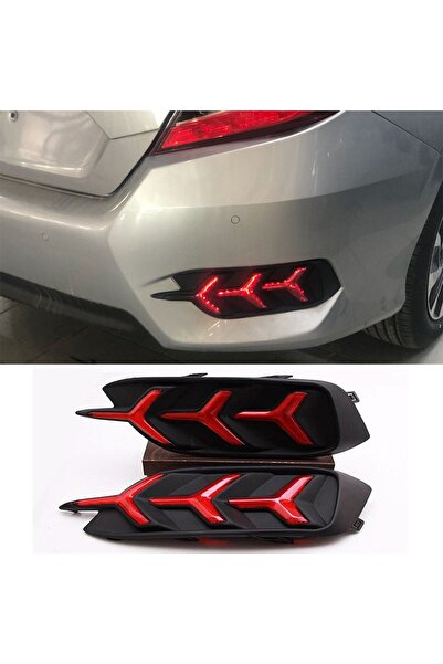 beyaztuning Honda Civic Fc5 Arka Sis Lambası Ledli Uçak Ağaç Dizayn Kayarlı