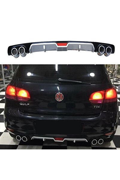 Universal Volkswagen Golf 6 Difüzör Arka Tampon Eki 4 Egzoz Çıkışlı