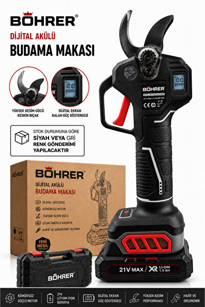 BÖHRER BA011449 PRO SERİ ÇİFT AKÜLÜ 30MM DAL BUDAMA MAKASI