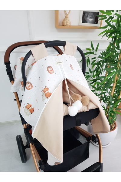 ib ilkimbebe Stroller Cover with Zipper, Double Layer, Newborn Baby Products,...