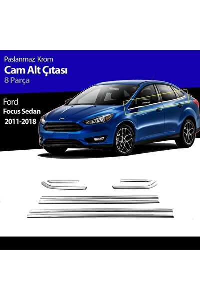 Niken Ford Focus 3 Cam Alt Çıtası Kromu Nikelajı 2011-2018
