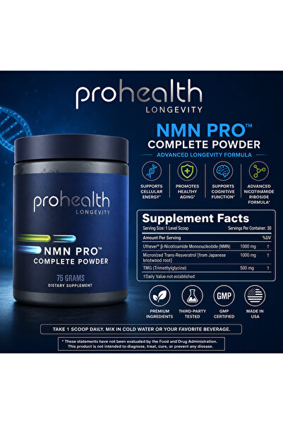 ProHealth Longevity NMN Pro Complete Trans Resveratrol & TMG Cellular Health ...