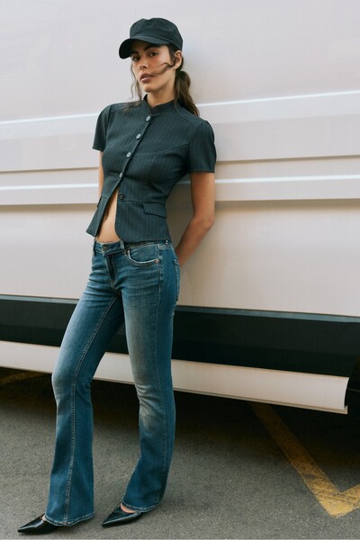 Stradivarius D67 dar kesim bootcut jean
