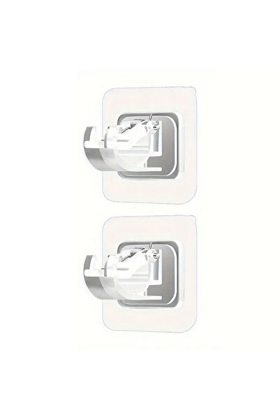 Choice1 قطعتان من حامل قضيب الستائر ذاتي اللصق، حامل قابل للتعديل، خطاف للستا...