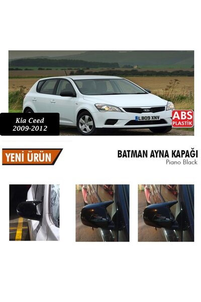 beyaztuning Kia Ceed Yarasa Ayna Kapağı Batman Parlak Siyah Piano Black