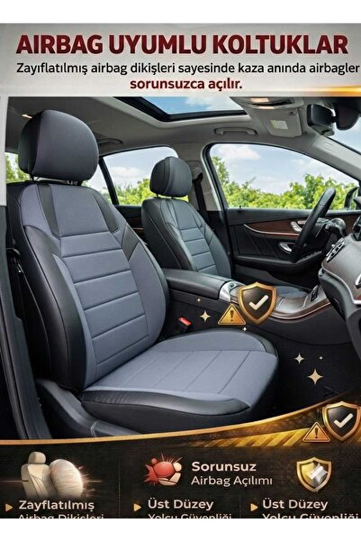 Mevas Monza Füme Serisi Opel Astra H KASA Koltuk Kılıfı TAM SET
