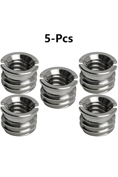 Choice 5 PCS 1/4 to 3/8 Screw Adapter Stainless Steel Tripod Thread Reducer B...