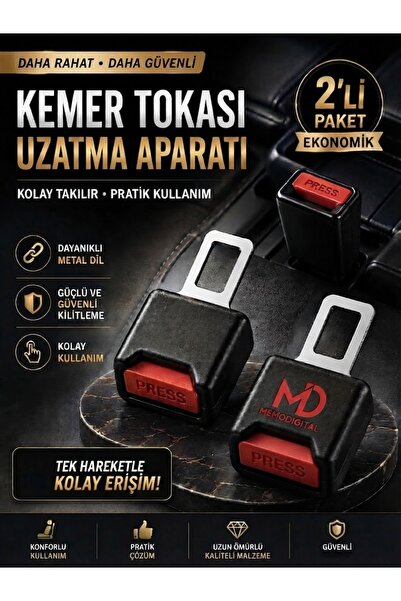 MemoDigital MD Tüm Araçlara Uyumlu Kemer Yükseltici 2 Adet