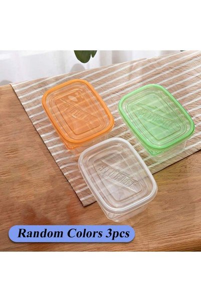 Choice 3pcs Stackable & Reusable Transparent Rectangular Food Storage Contain...