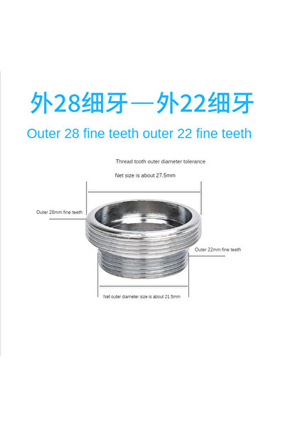 Choice4 External M28 to M22 Faucet Adapter 22 Turn 16 18 20 22 24 26 28 30 32...